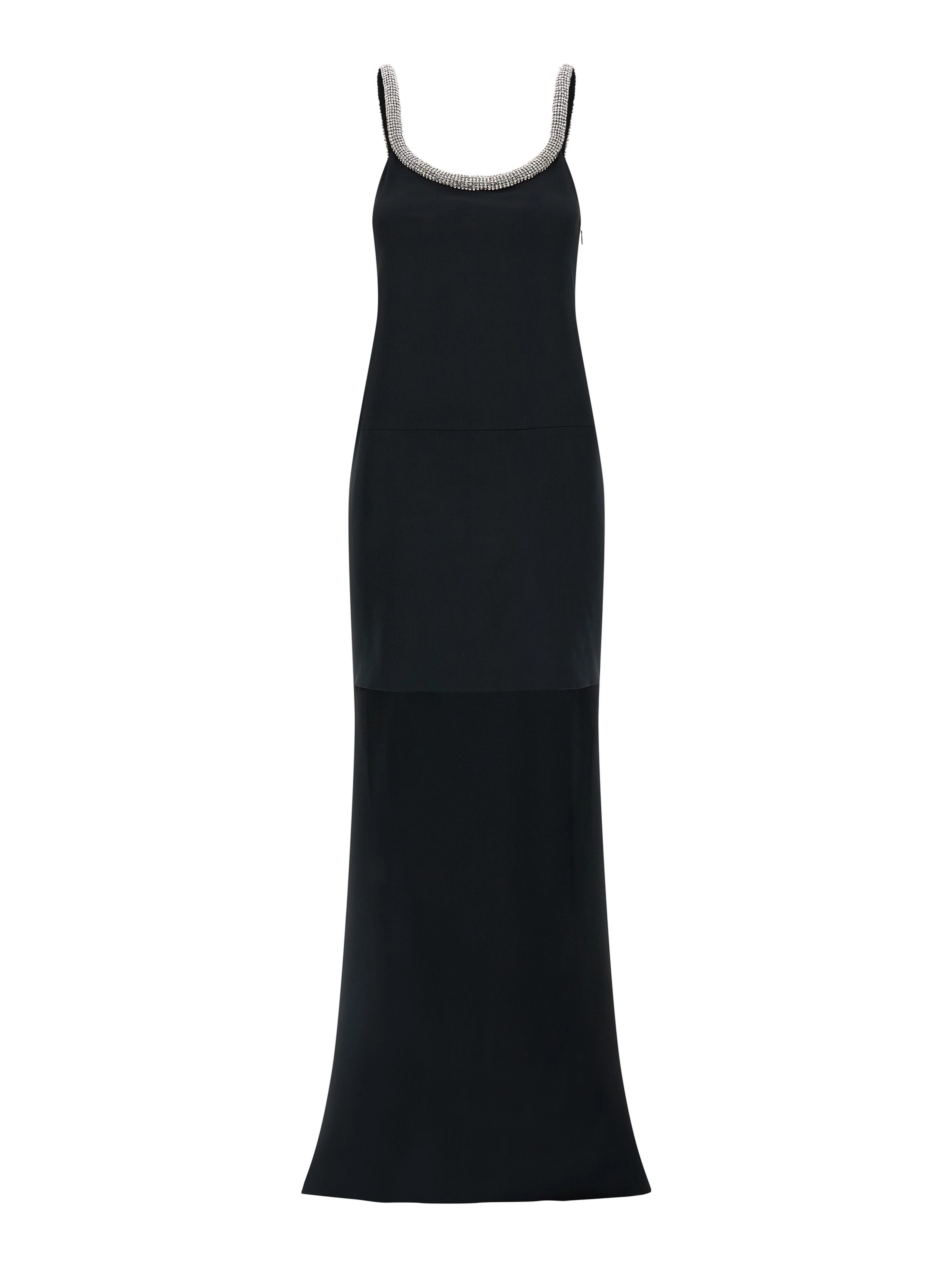 Black Acetate Long Dress