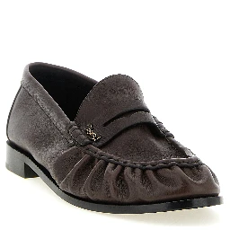 Brown Calfskin Slip-On Loafers
