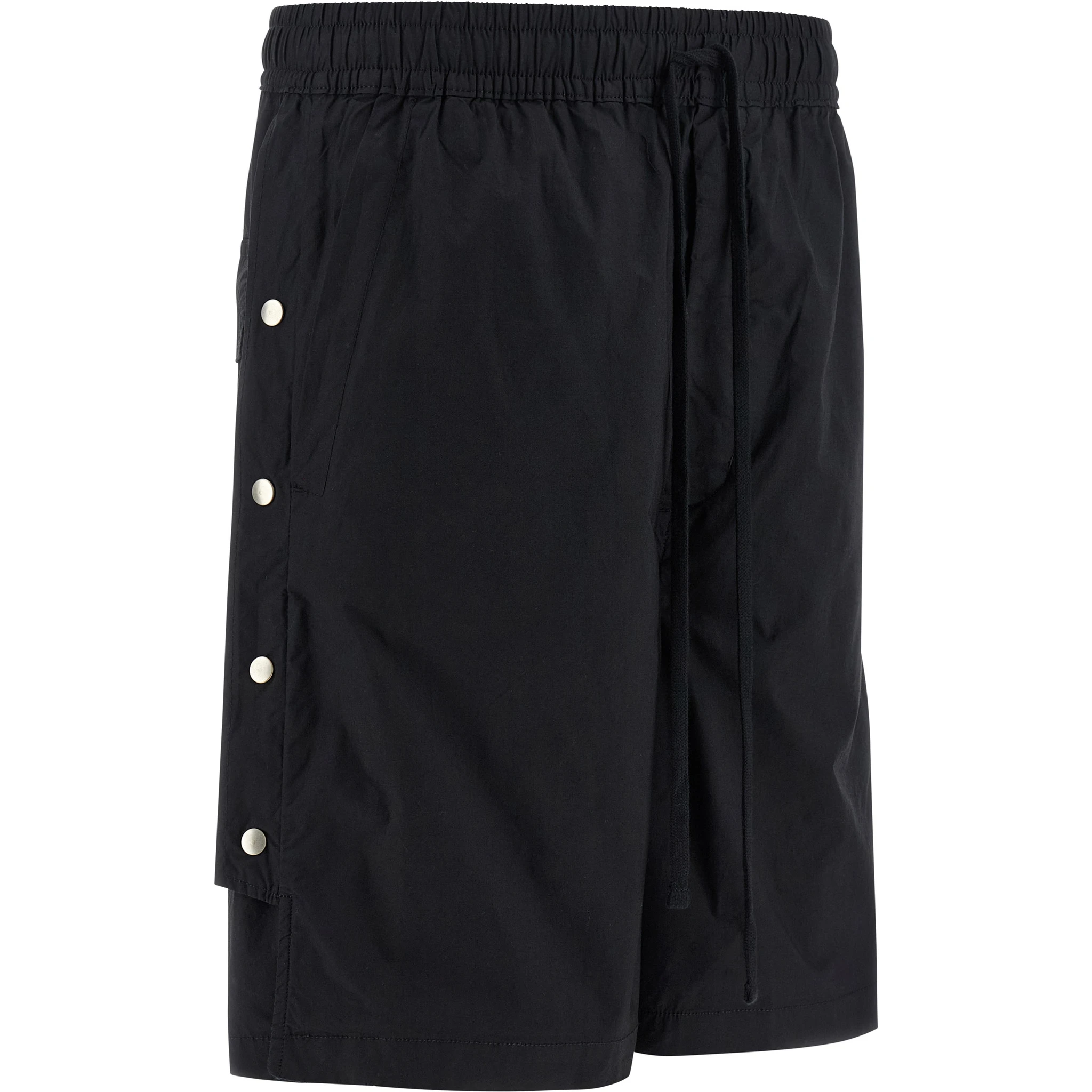 Black Cotton Bermuda Shorts