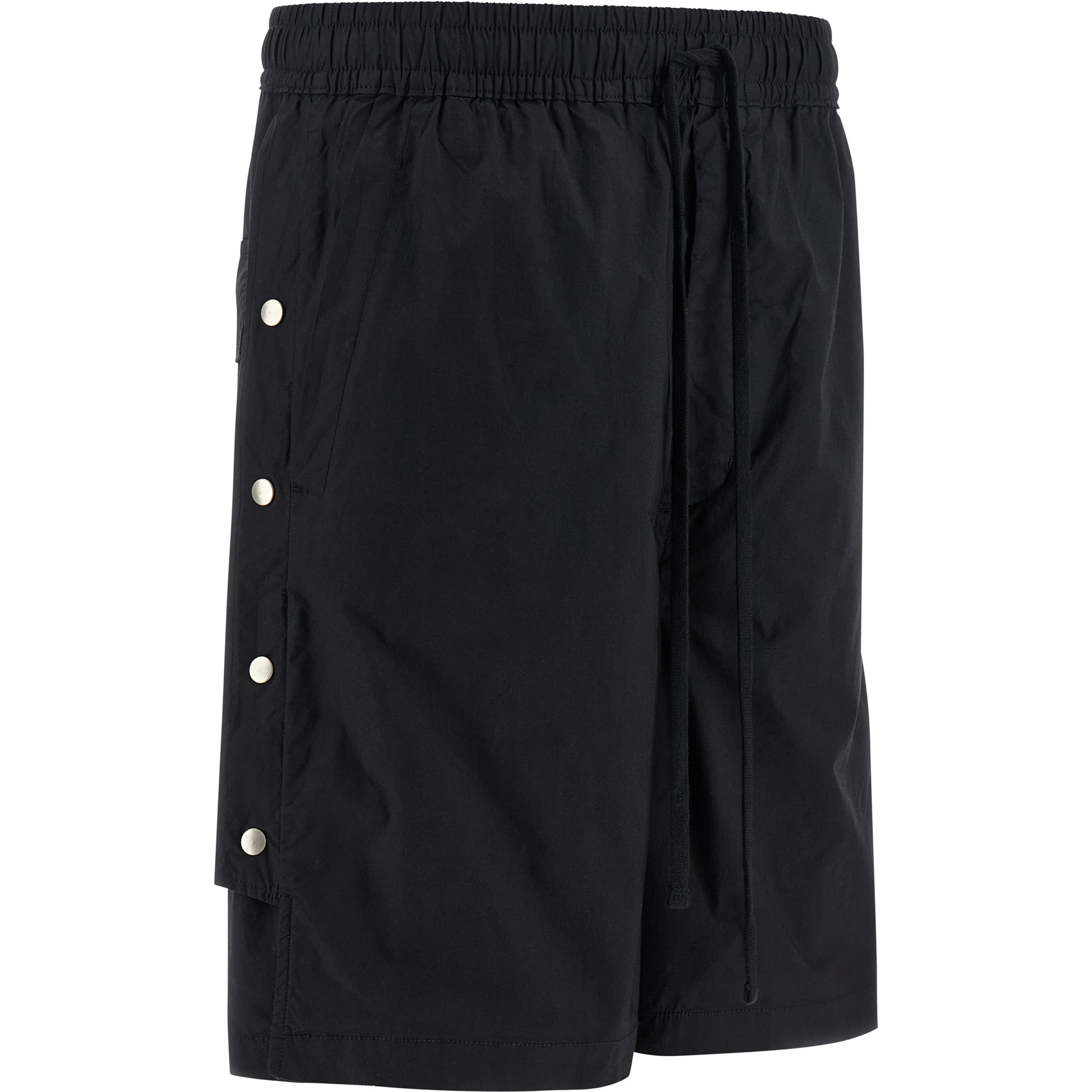 Black Cotton Bermuda Shorts