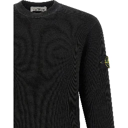 Black Cotton Sweatshirt