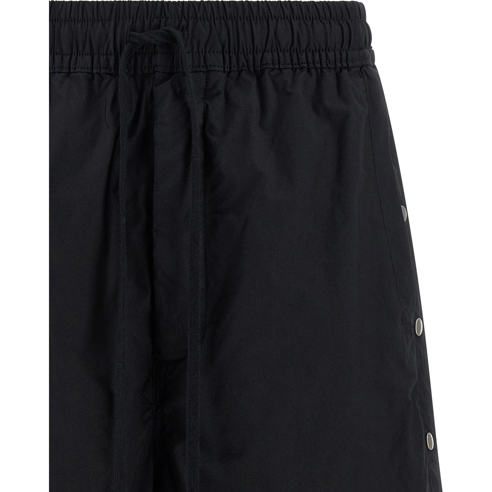 Black Cotton Bermuda Shorts