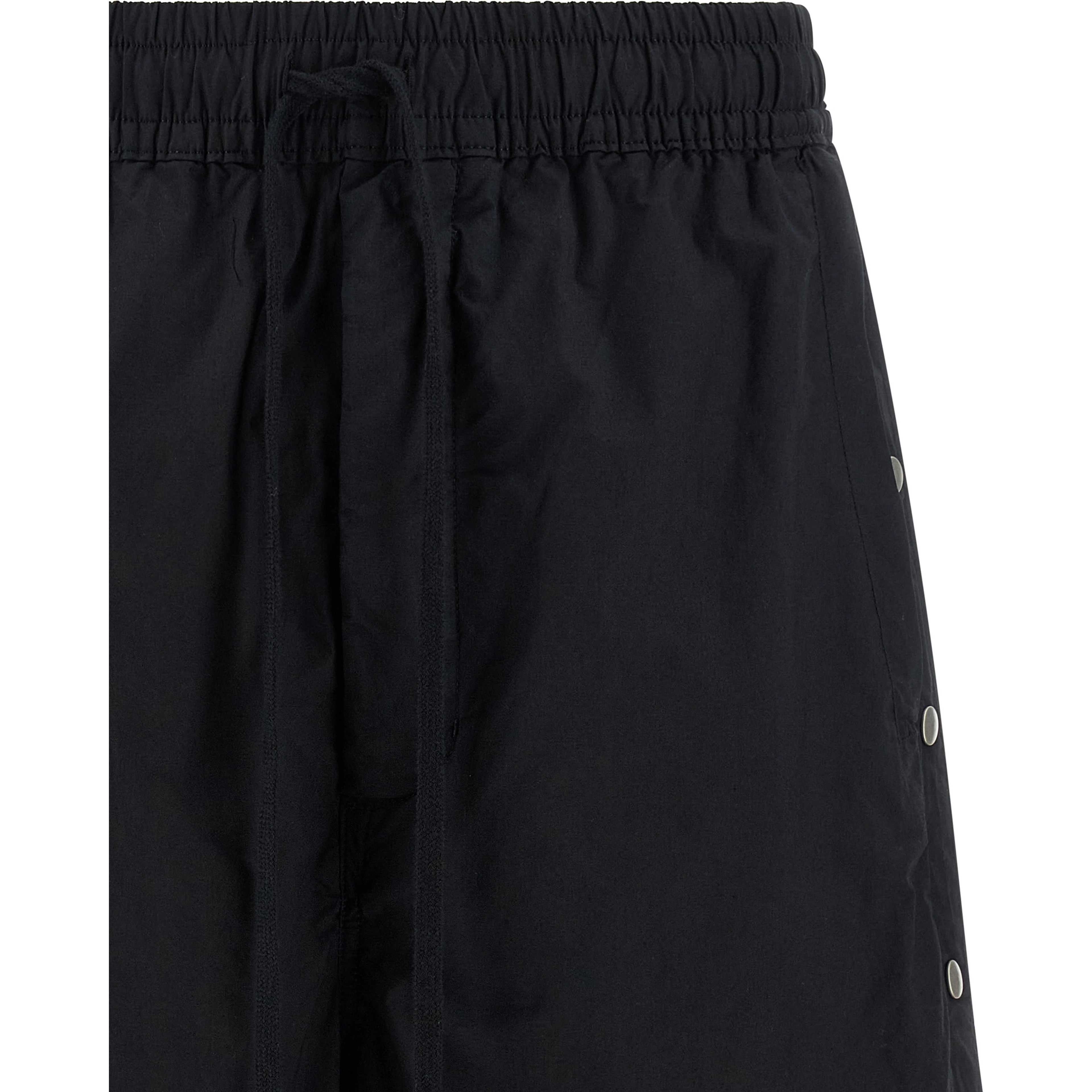 Black Cotton Bermuda Shorts