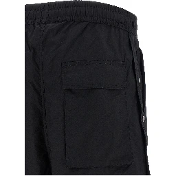 Black Cotton Bermuda Shorts