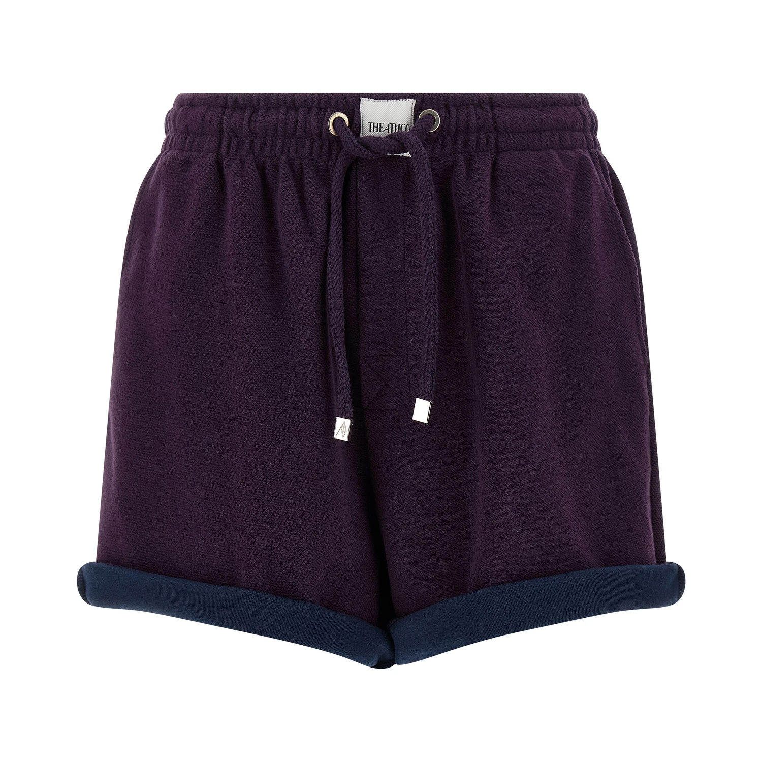 Purple Cotton Bermuda Shorts