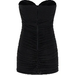 Black Viscose Short Dress
