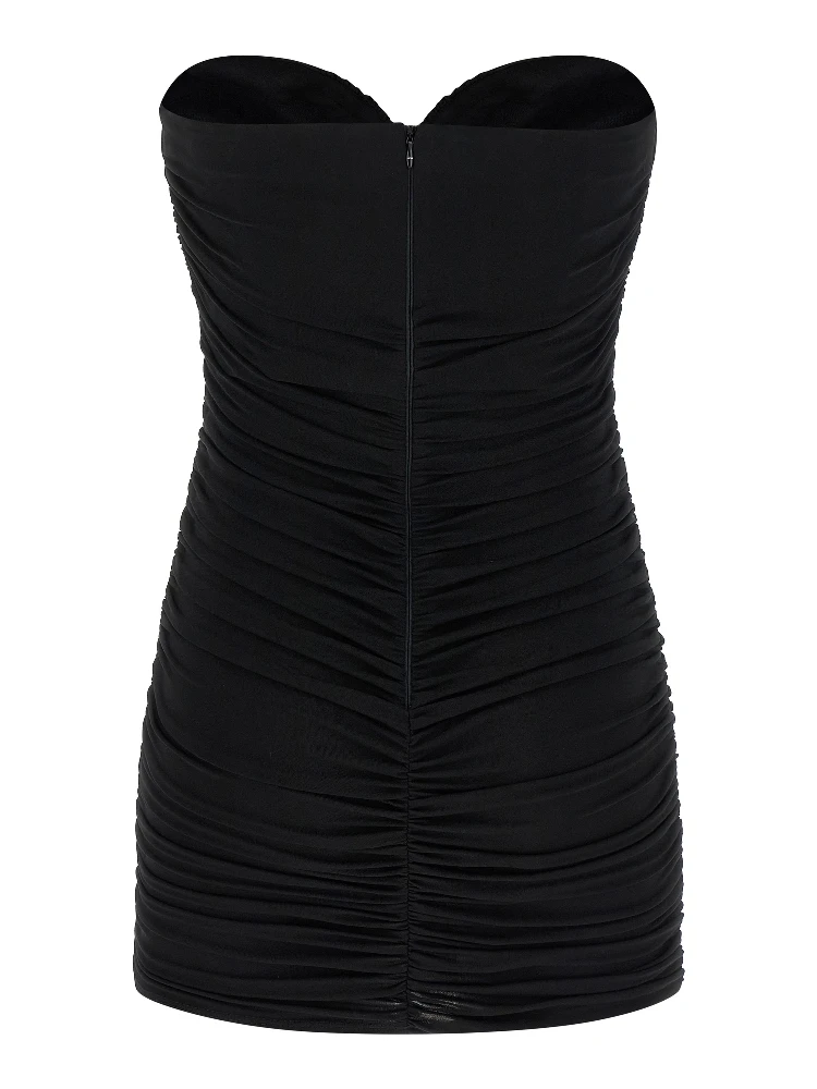Black Viscose Short Dress alternative