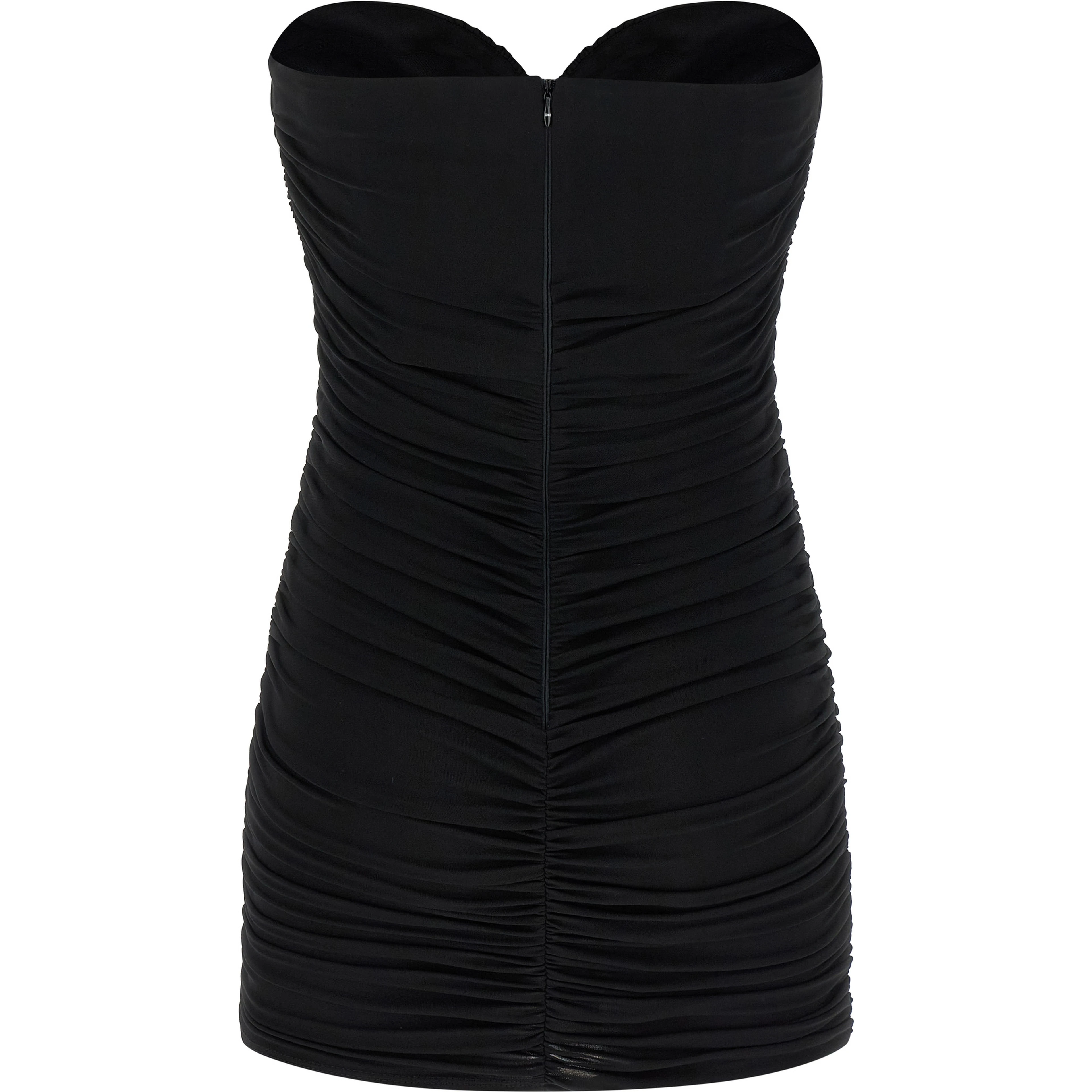 Black Viscose Short Dress