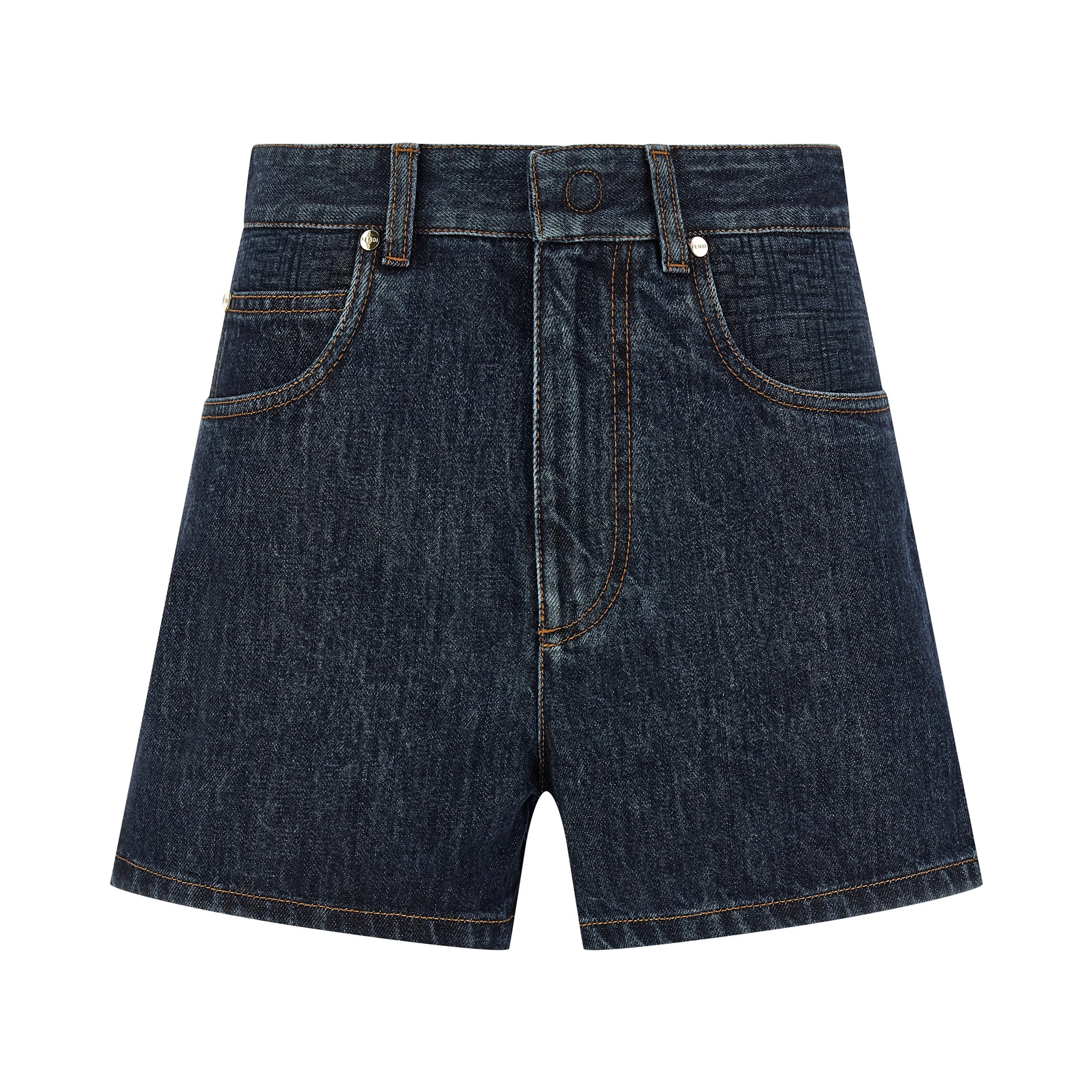 Blue Cotton Bermuda Shorts