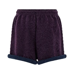 Purple Cotton Bermuda Shorts