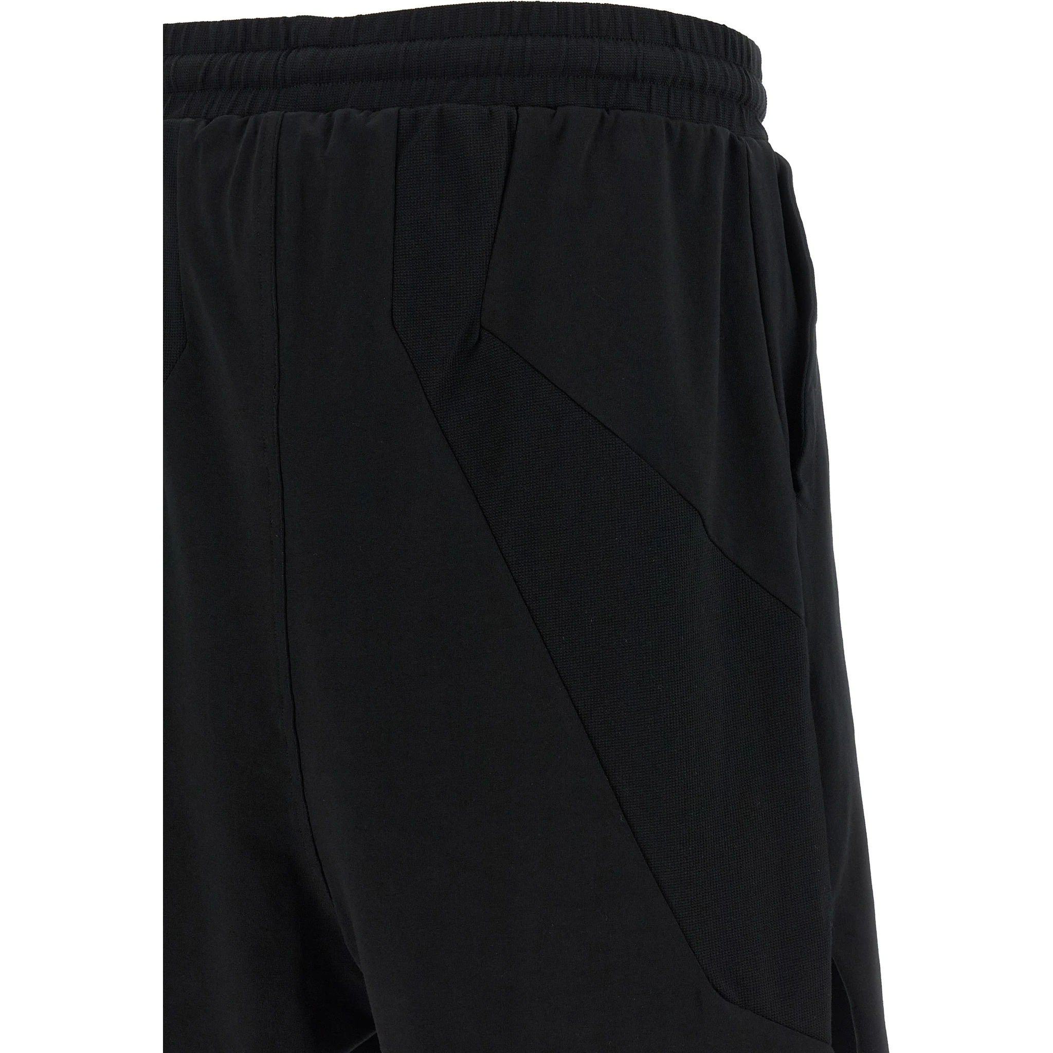 Black Cotton Bermuda Shorts