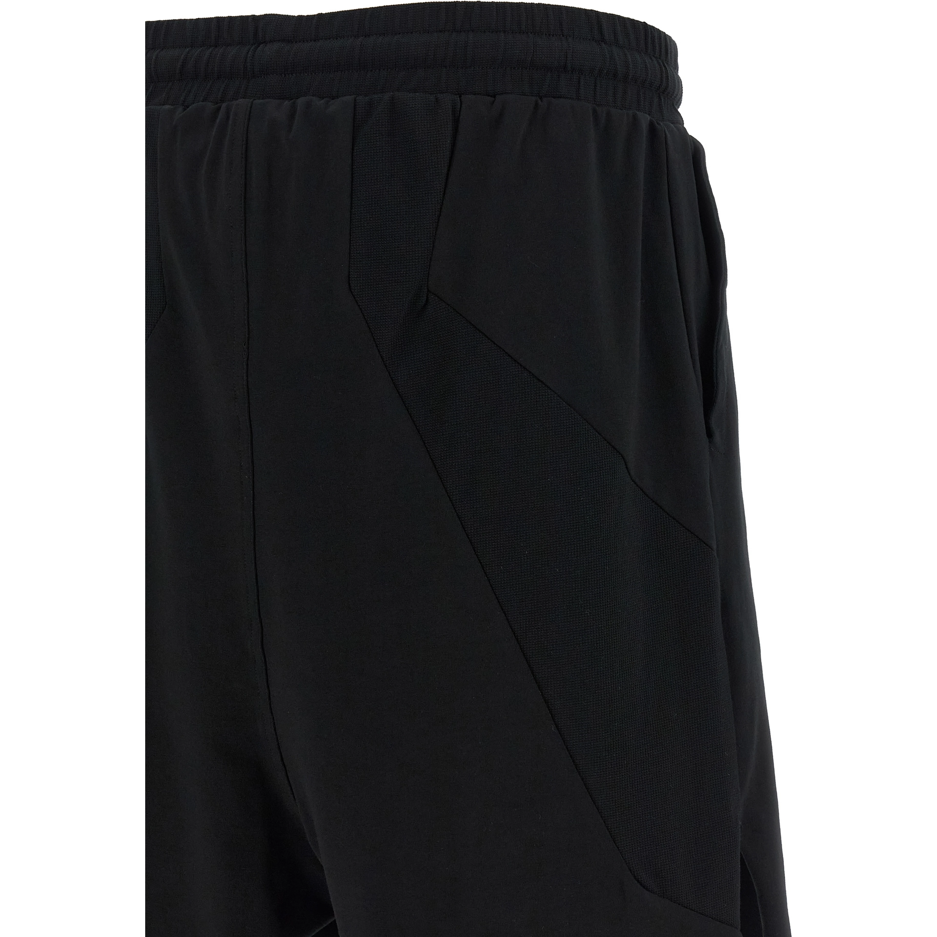 Black Cotton Bermuda Shorts