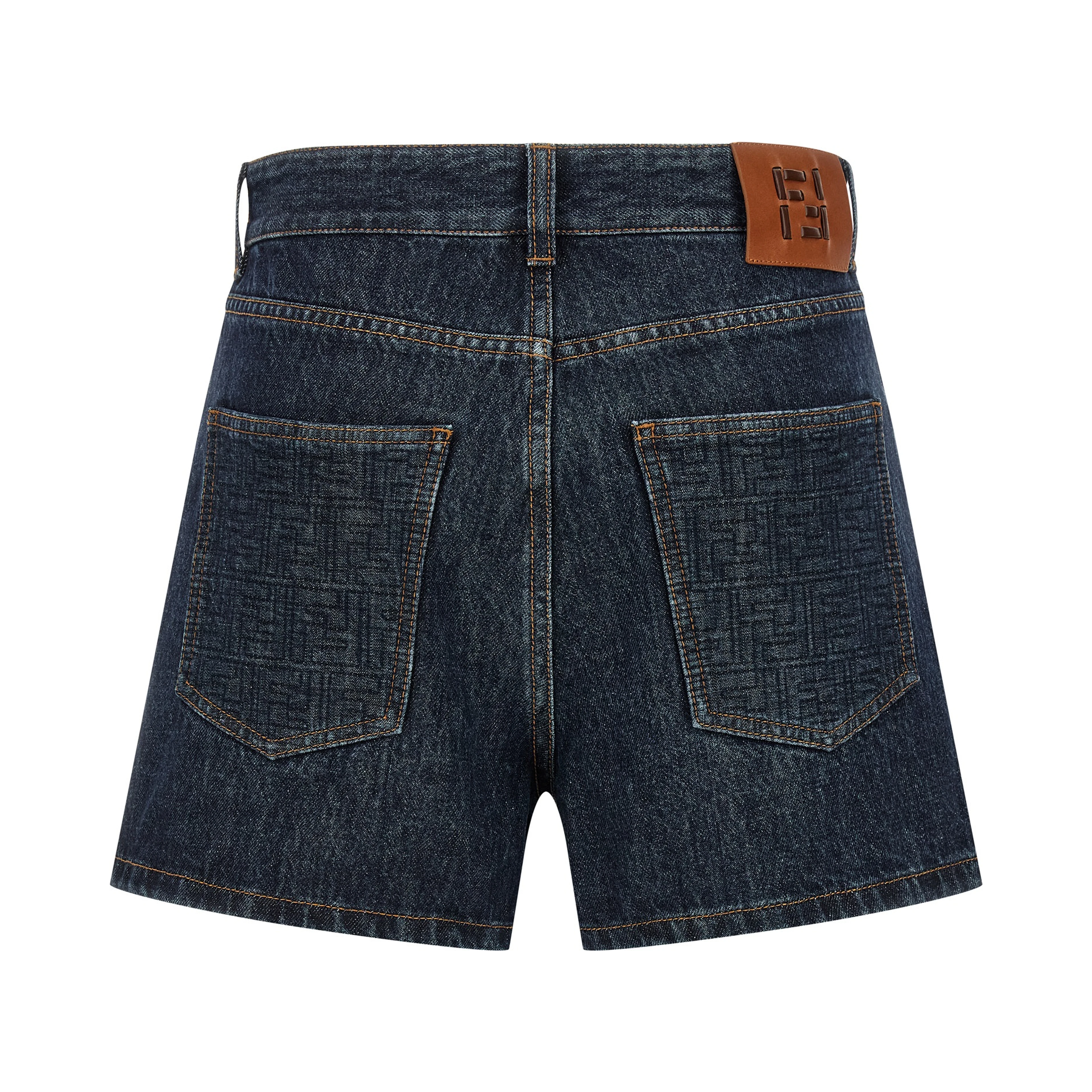 Blue Cotton Bermuda Shorts