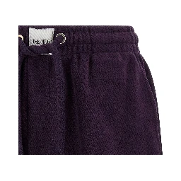 Purple Cotton Bermuda Shorts