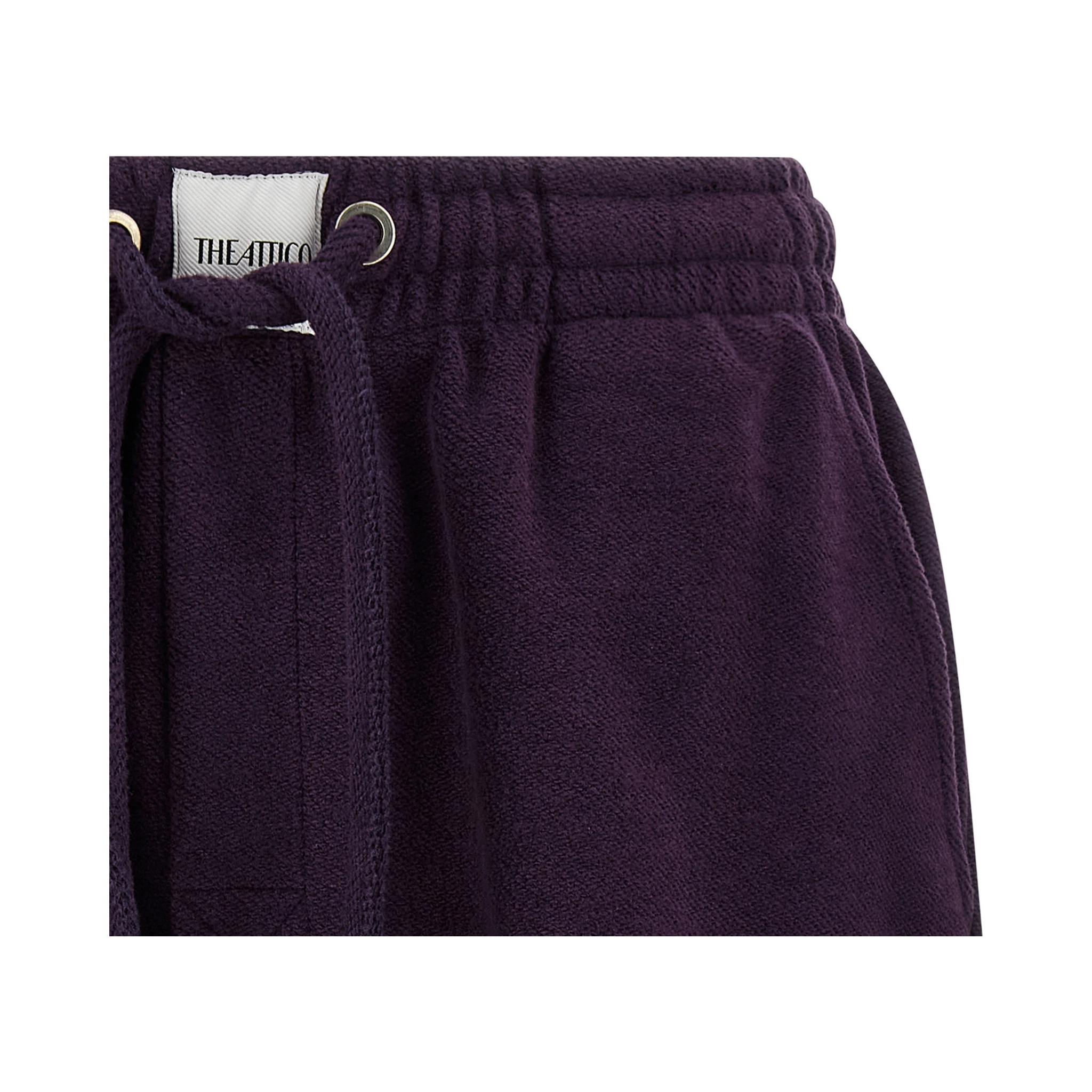 Purple Cotton Bermuda Shorts