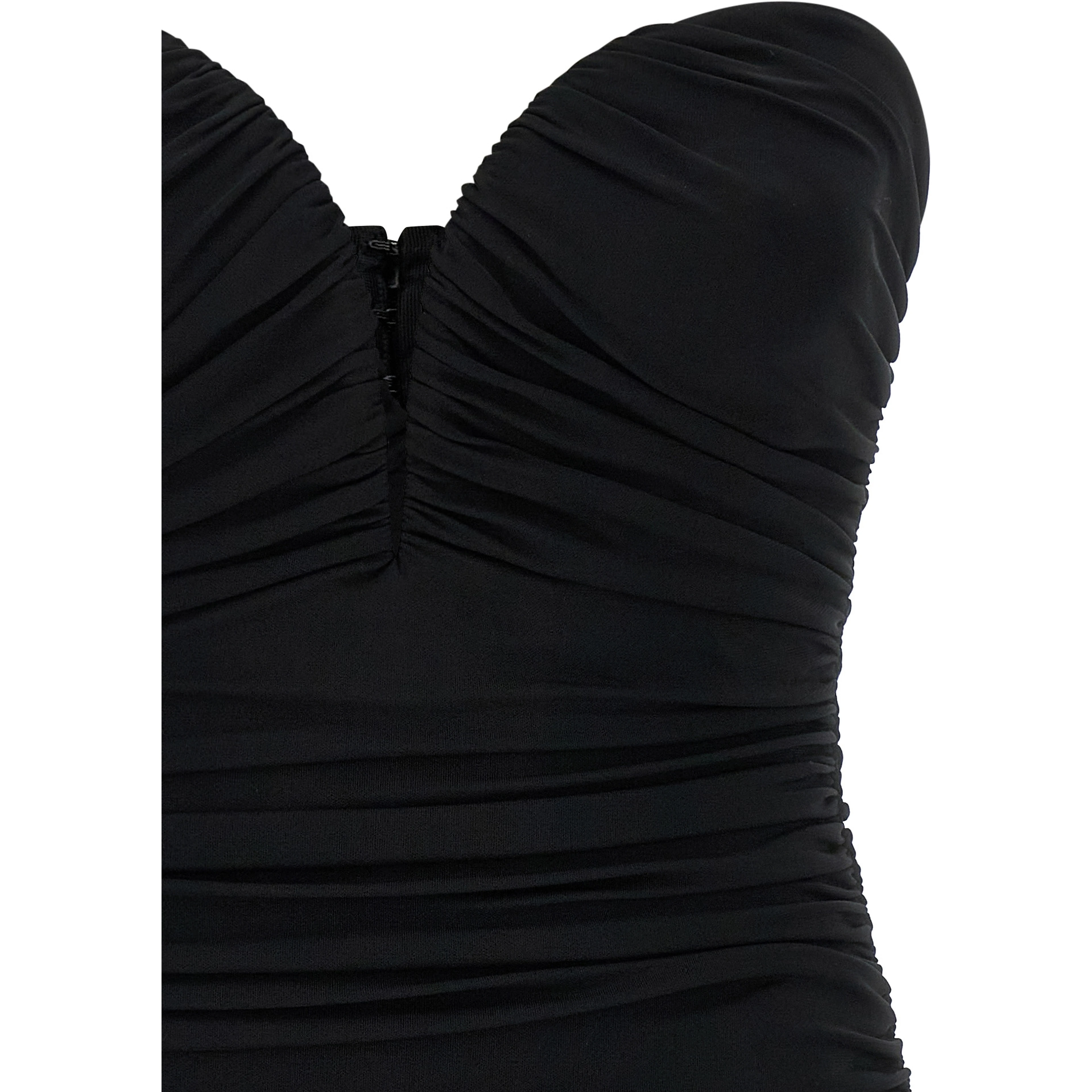 Black Viscose Short Dress