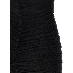 Black Viscose Short Dress