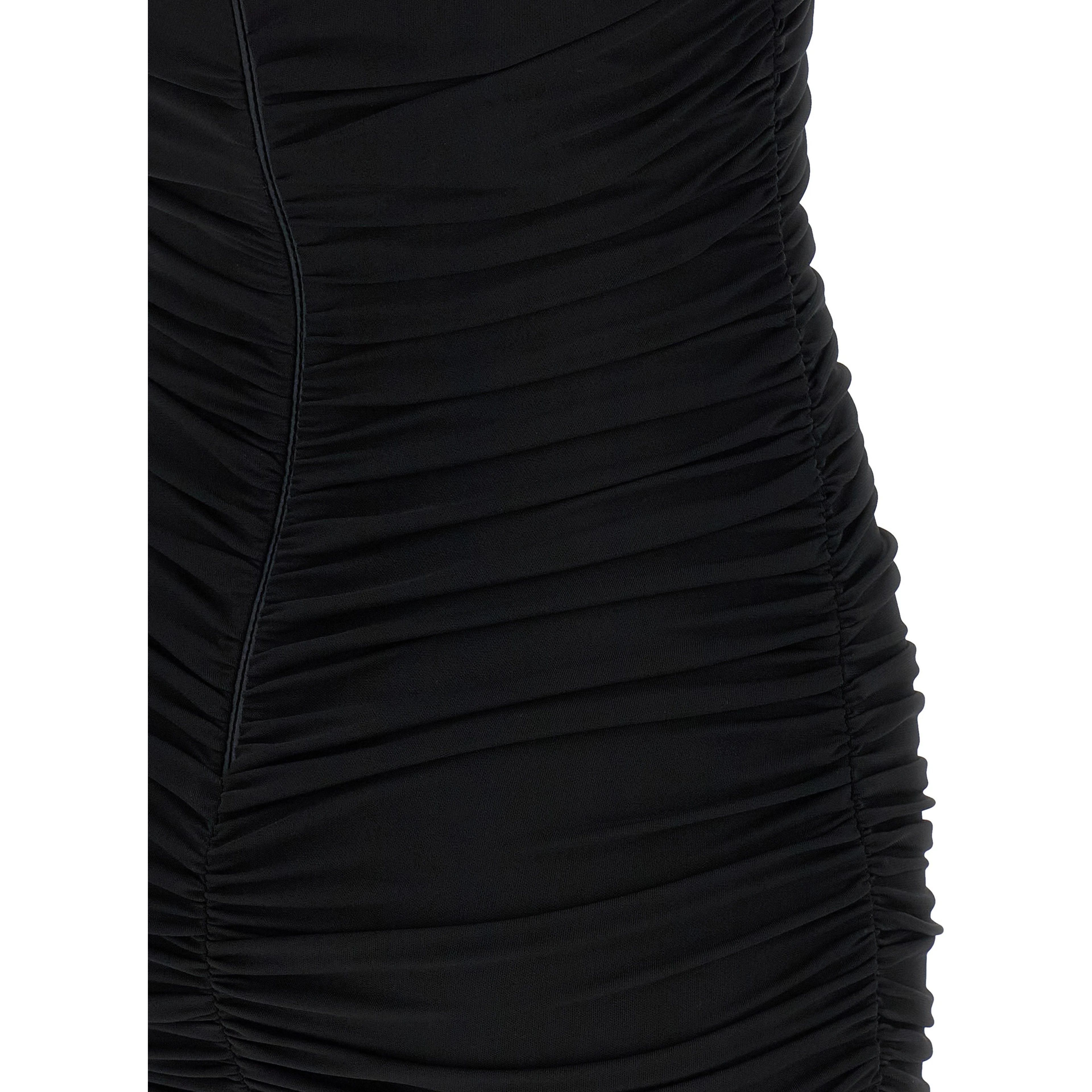 Black Viscose Short Dress