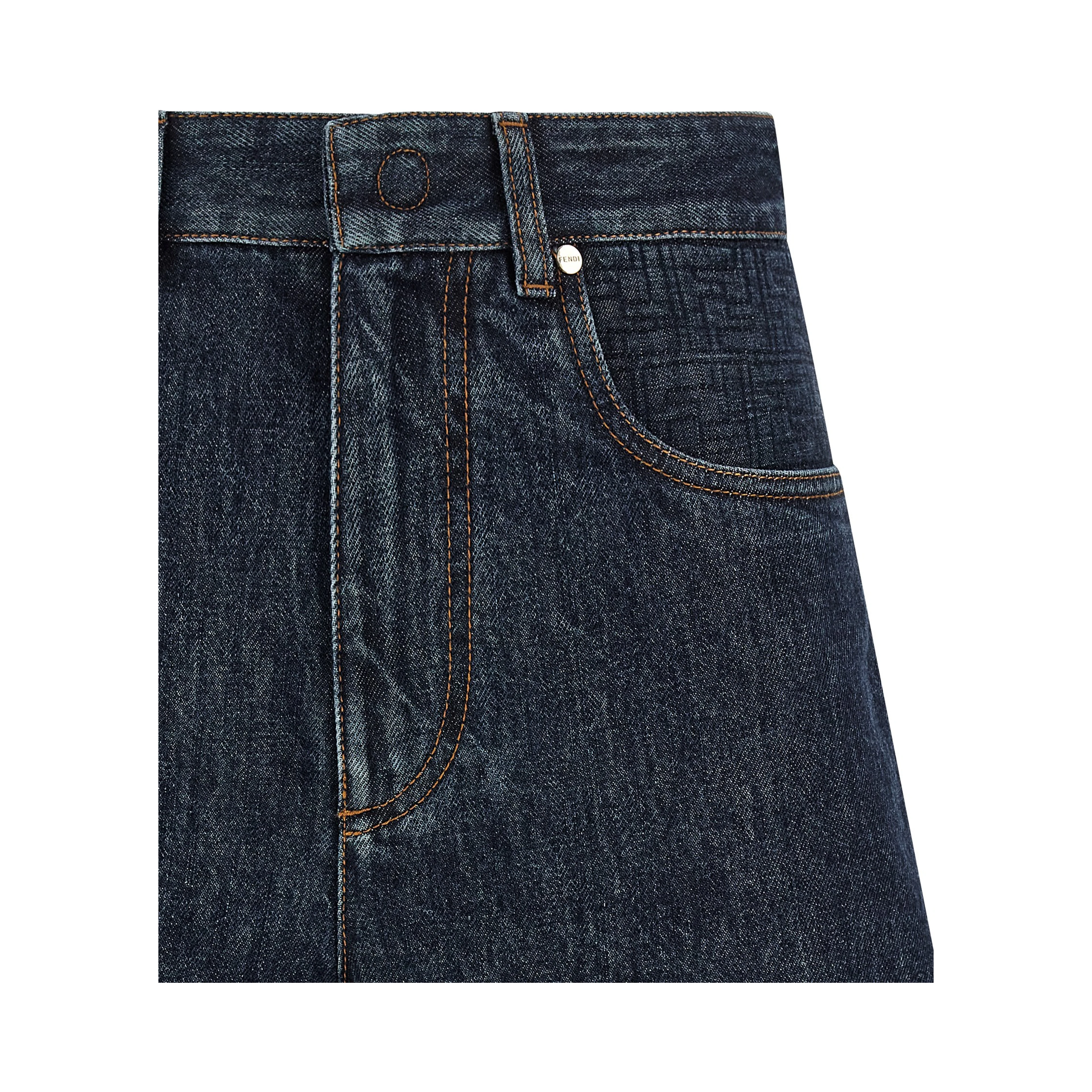 Blue Cotton Bermuda Shorts