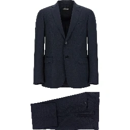 Blue Wool Two-Piece Suit