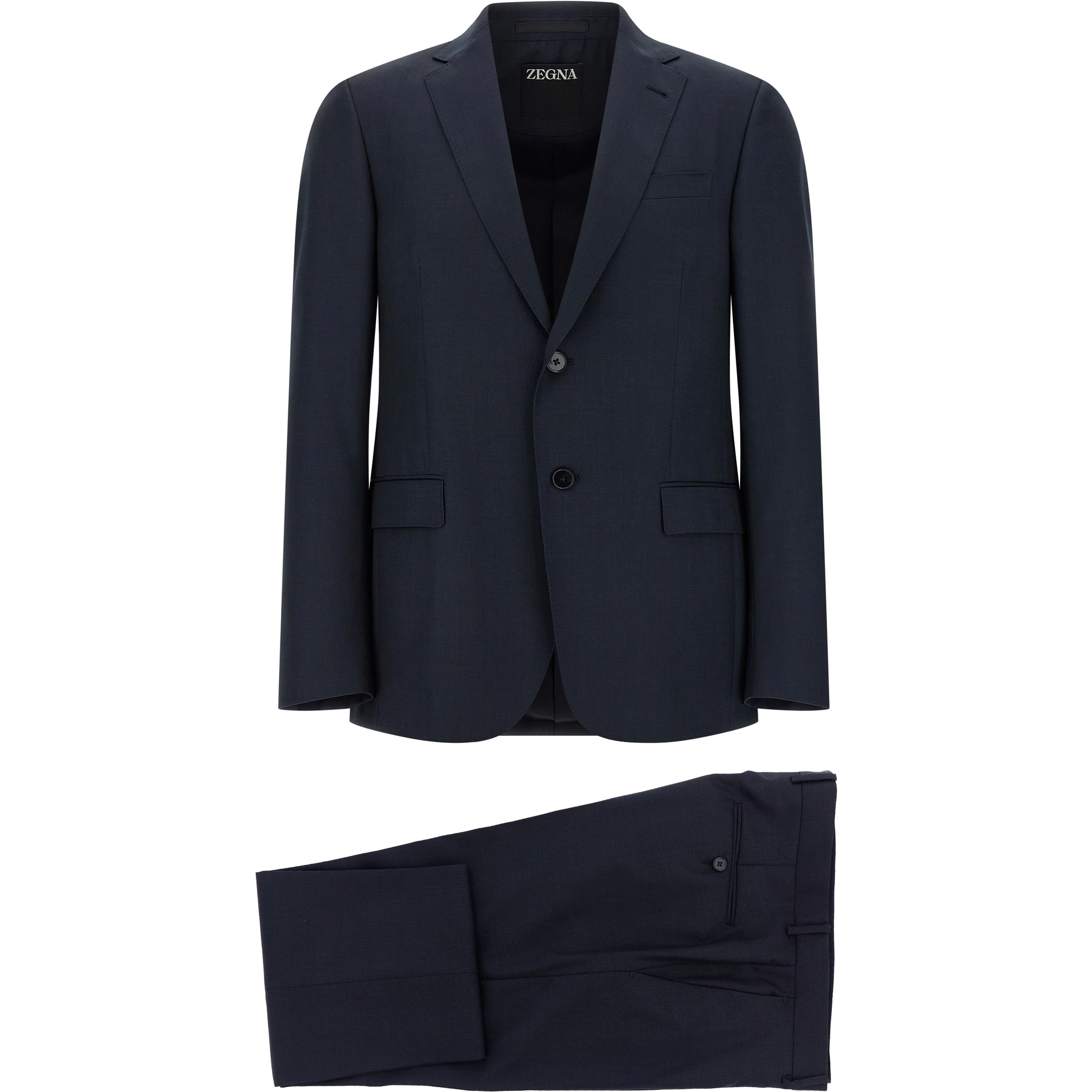 Blue Wool Two-Piece Suit