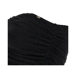 Black Viscose Short Dress