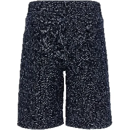 Blue Cotton Bermuda Shorts