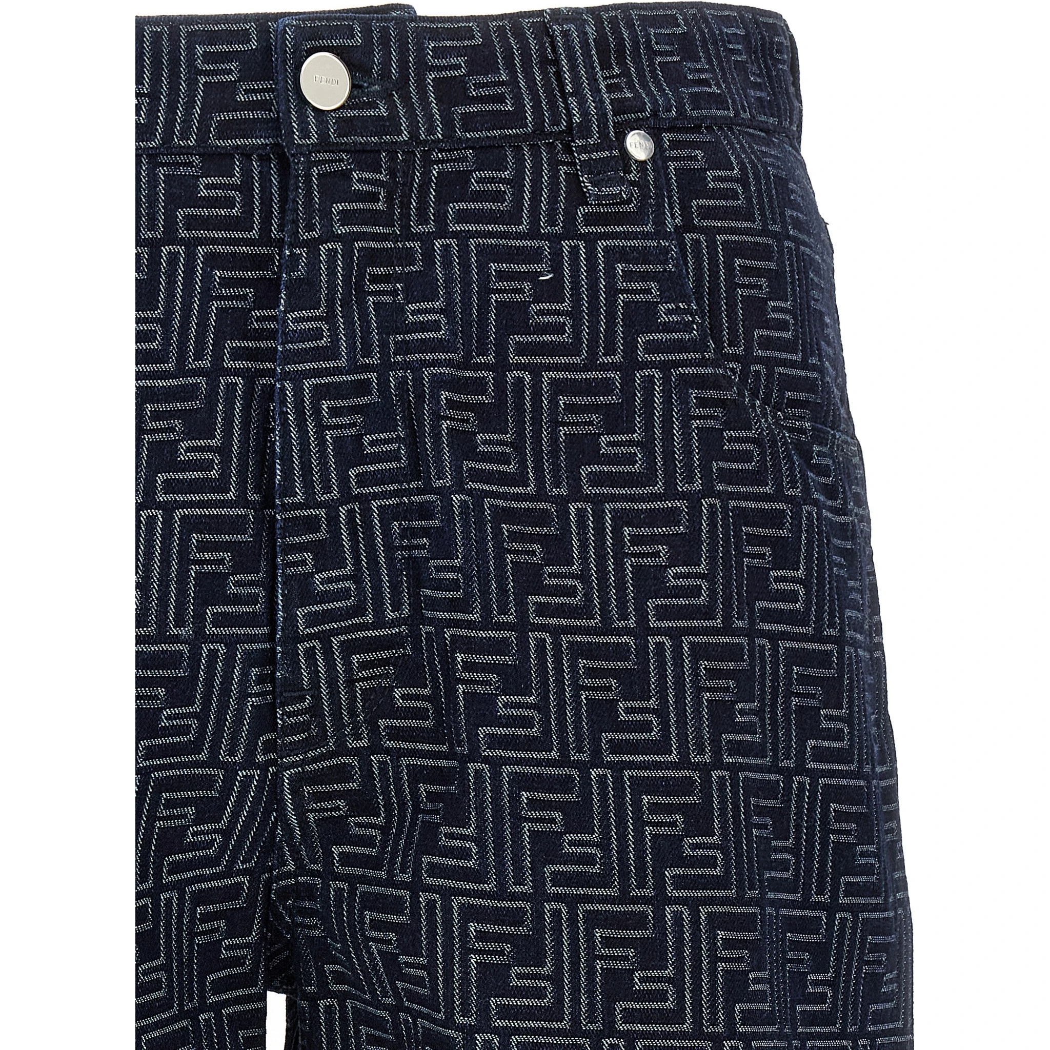 Blue Cotton Bermuda Shorts