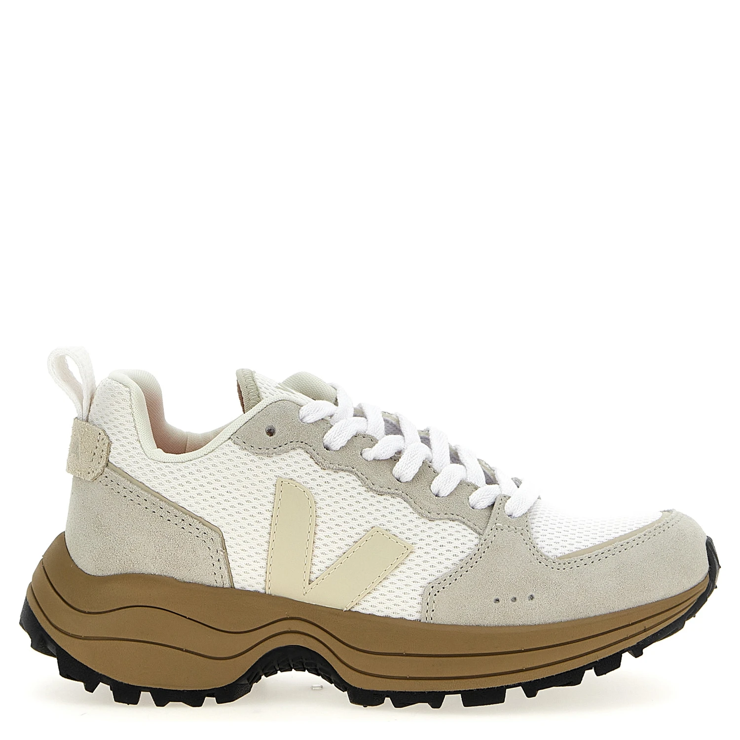 Beige Recycled Polyester Athletic Sneakers