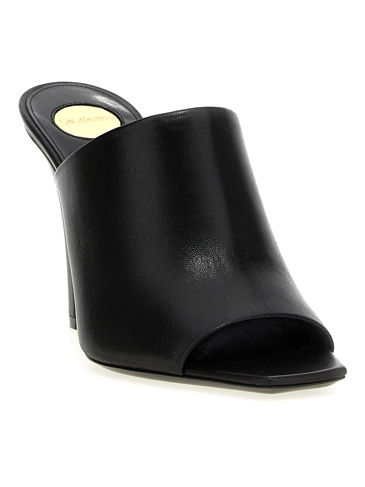 Black Leather Stiletto Heel Sandals alternative