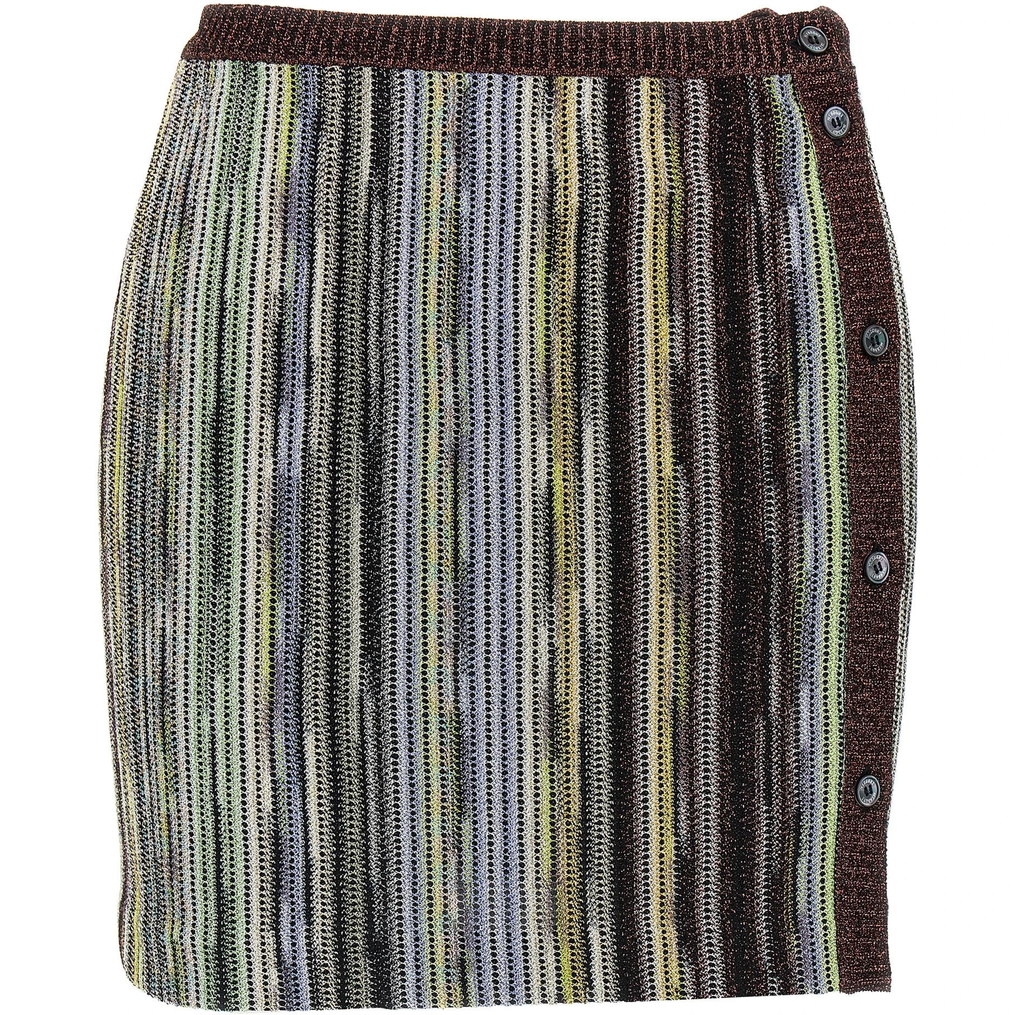 Multicolor Viscose Long Skirt