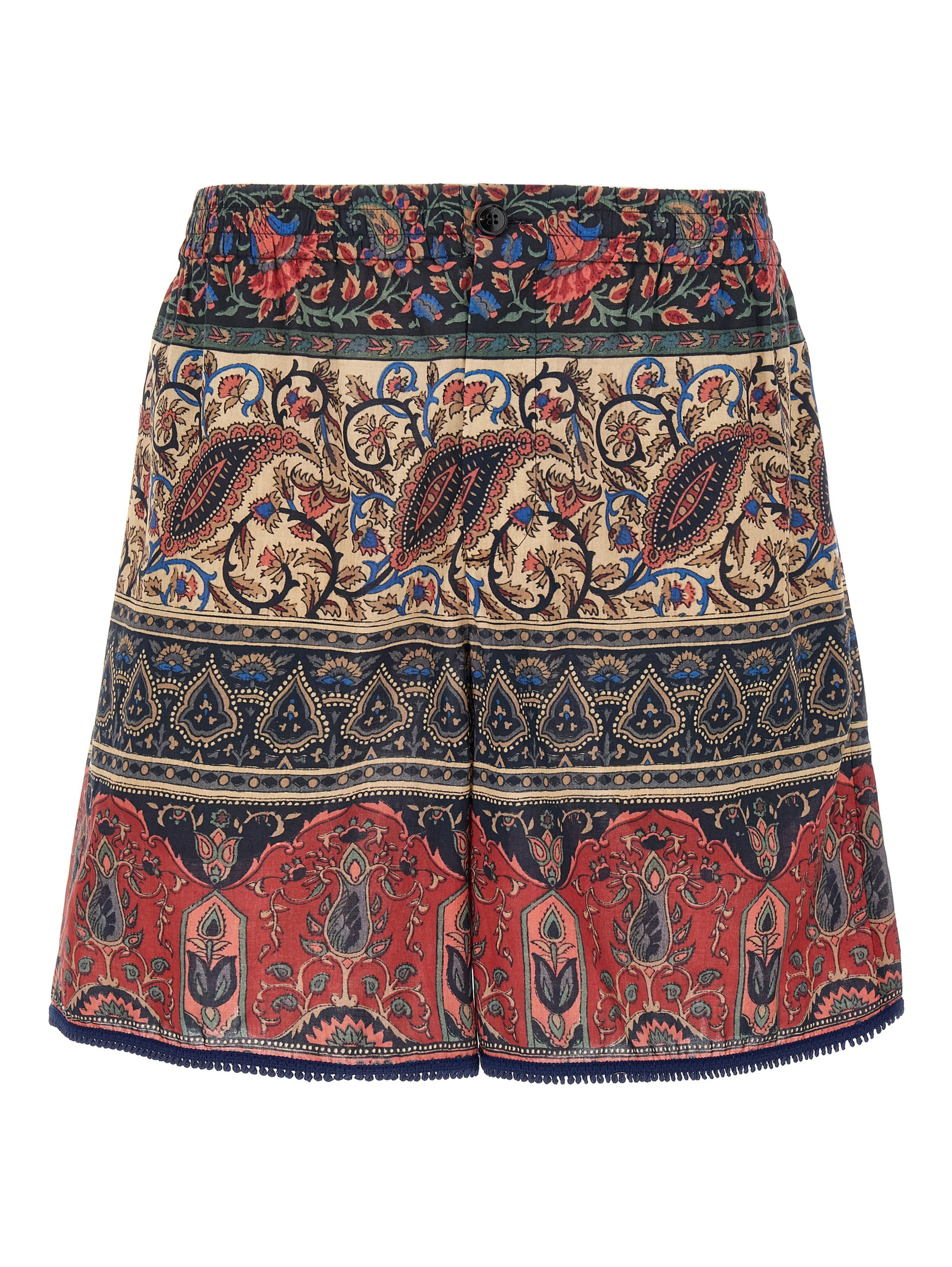 Multicolor Cotton Bermuda Shorts
