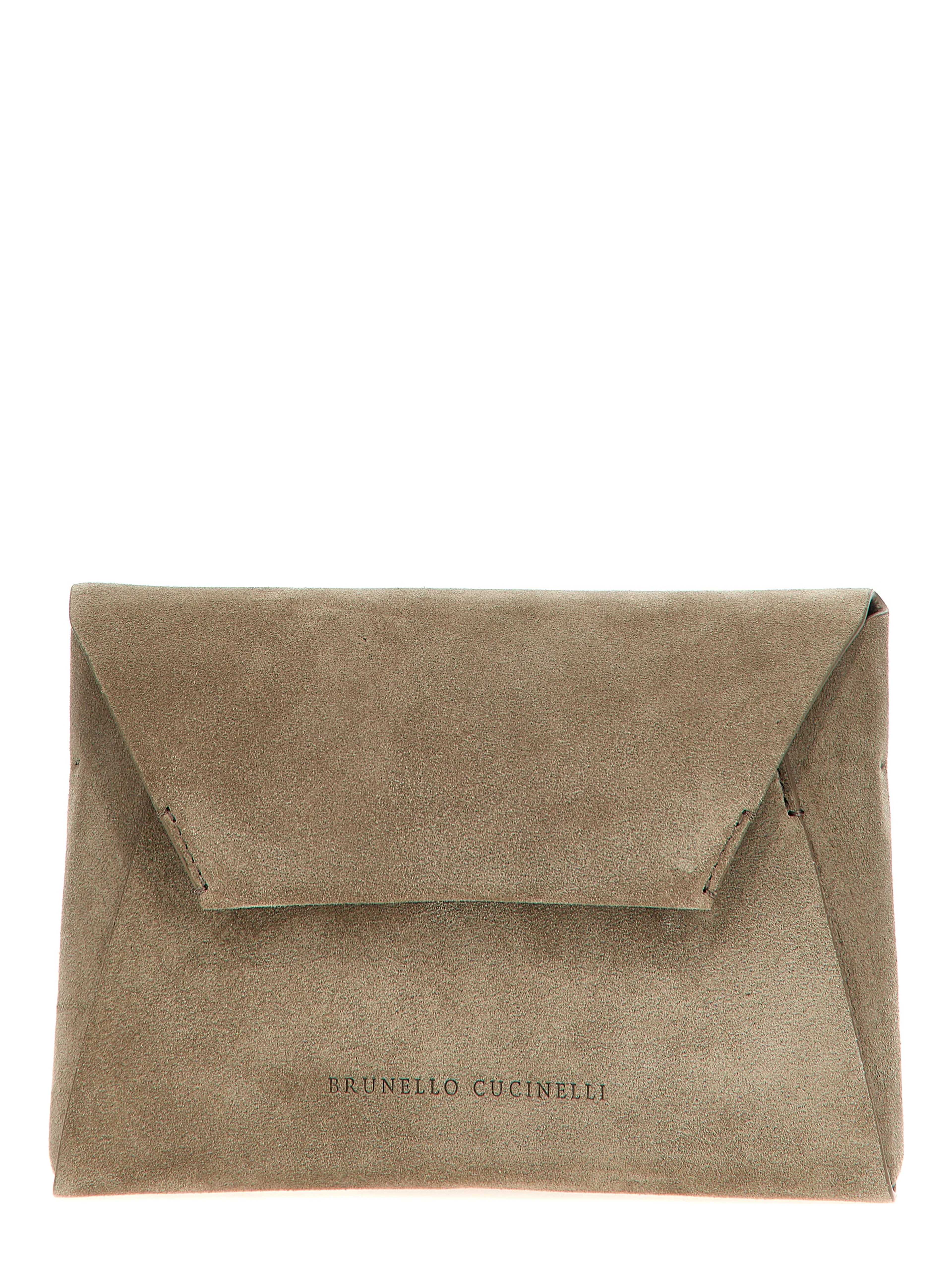 Gray Calfskin Clutch Bag