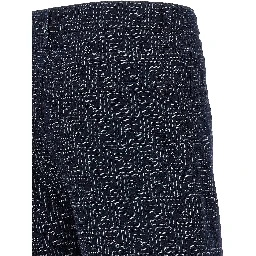 Blue Cotton Bermuda Shorts