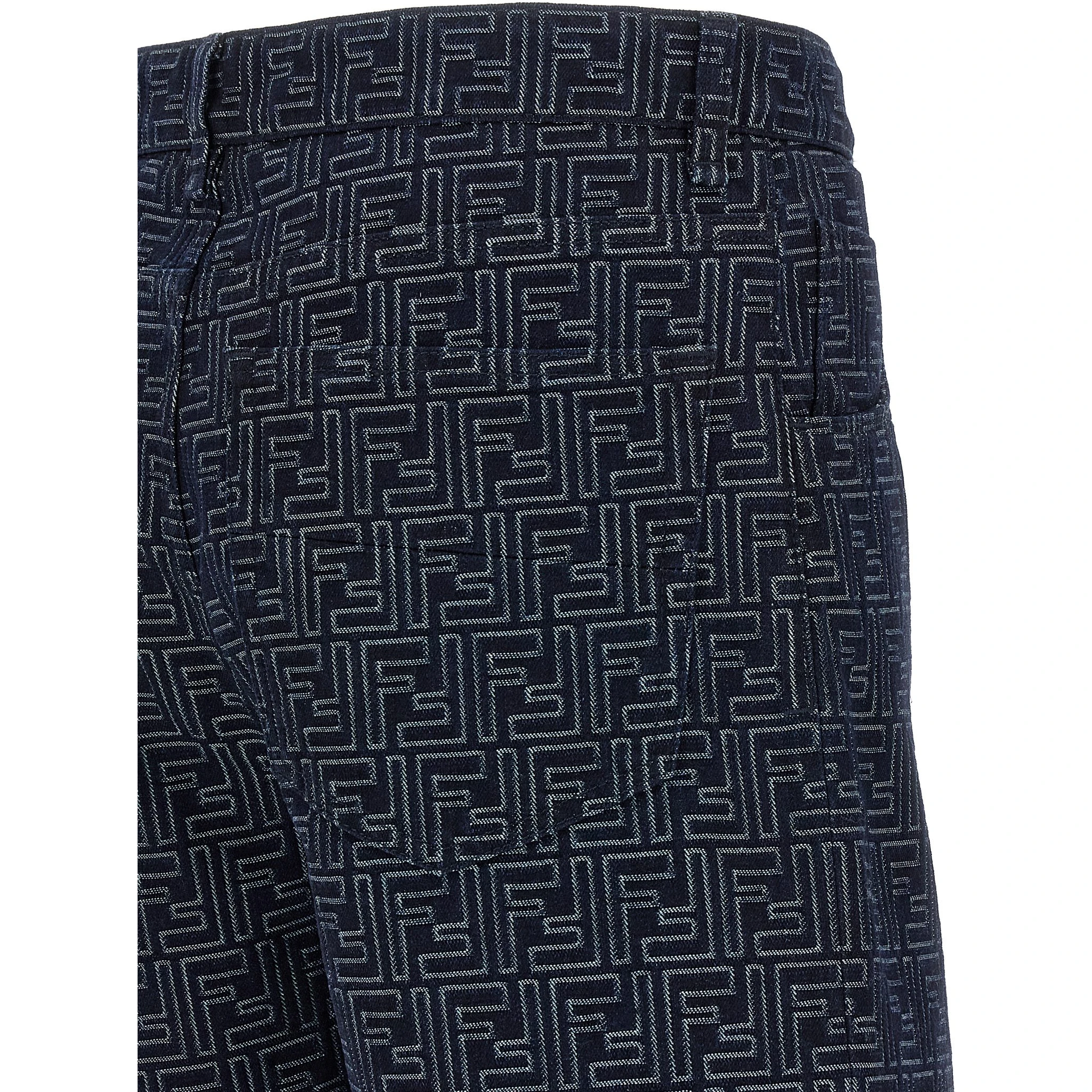 Blue Cotton Bermuda Shorts