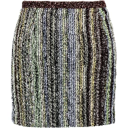 Multicolor Viscose Long Skirt
