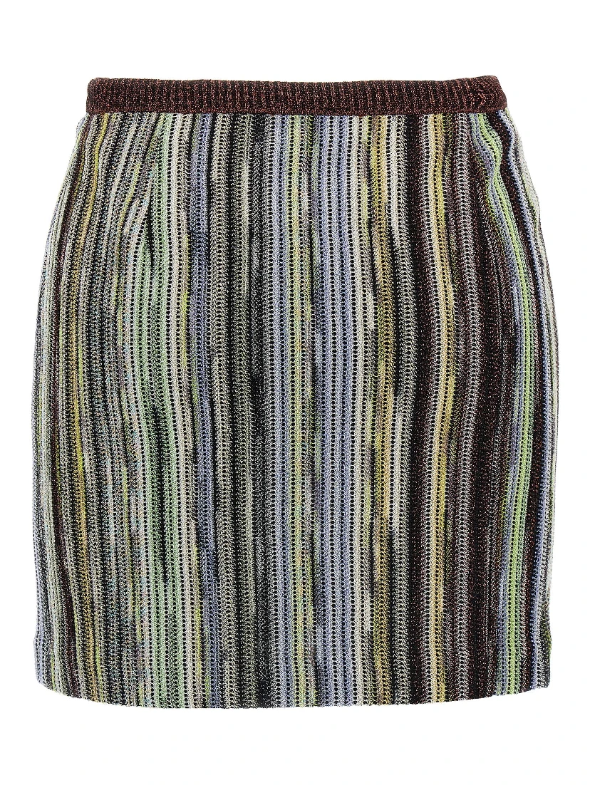 Multicolor Viscose Long Skirt