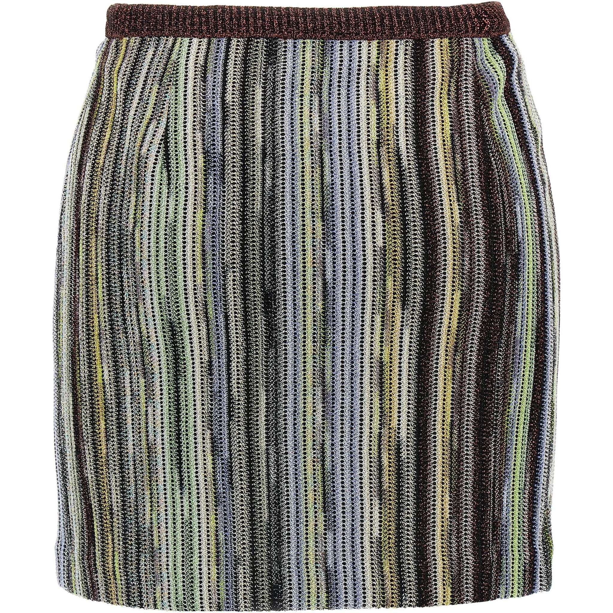 Multicolor Viscose Long Skirt