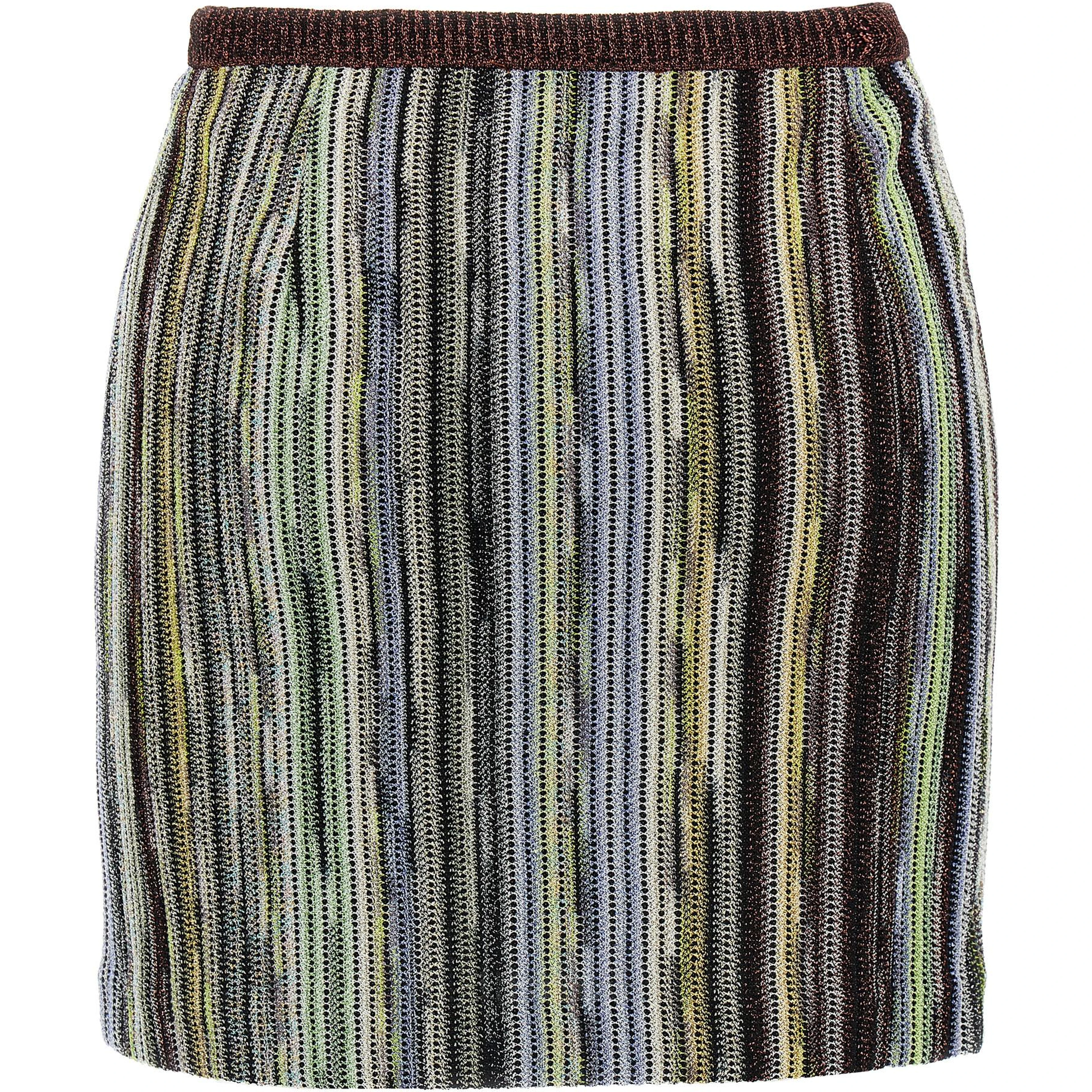 Multicolor Viscose Long Skirt