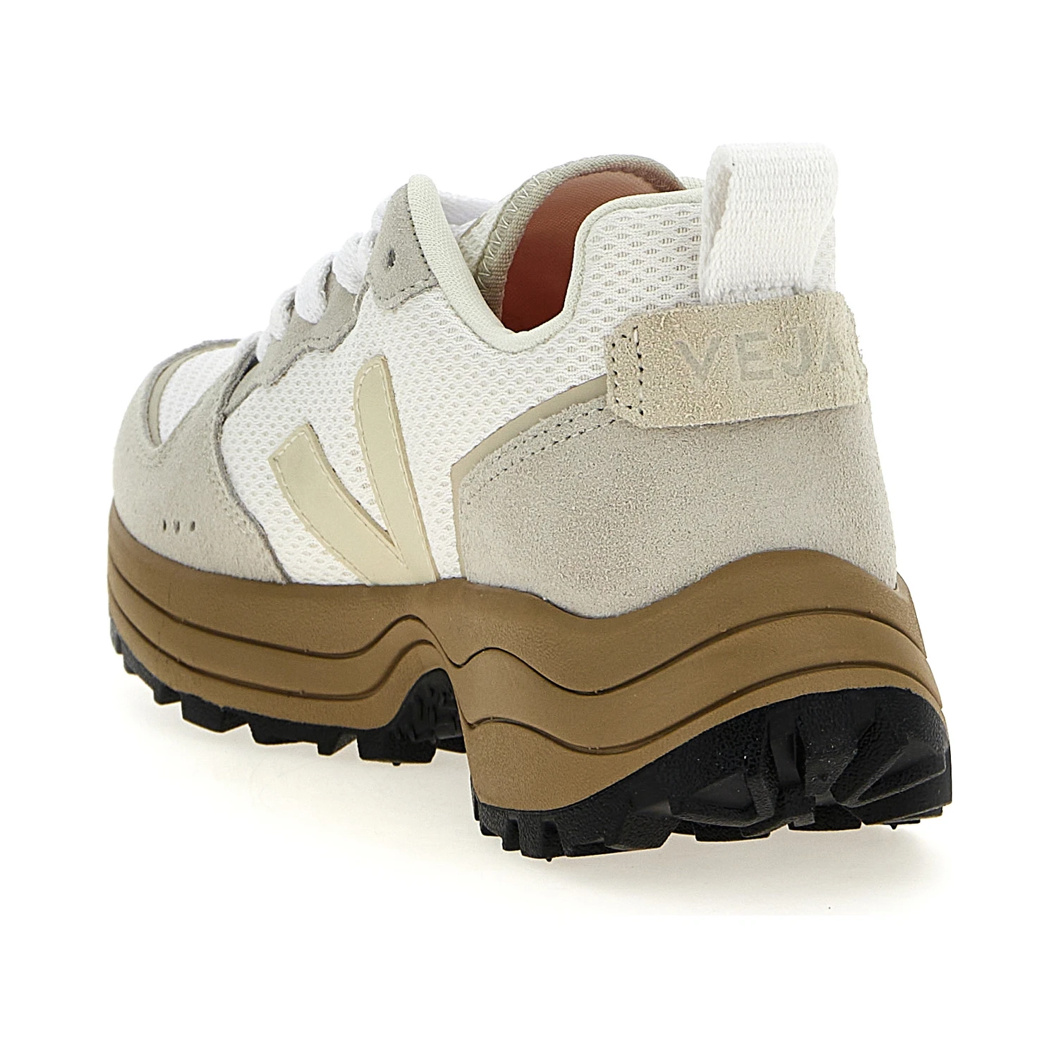 Beige Recycled Polyester Athletic Sneakers