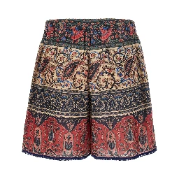 Multicolor Cotton Bermuda Shorts