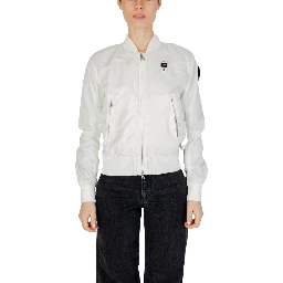 White Polyamide Bomber