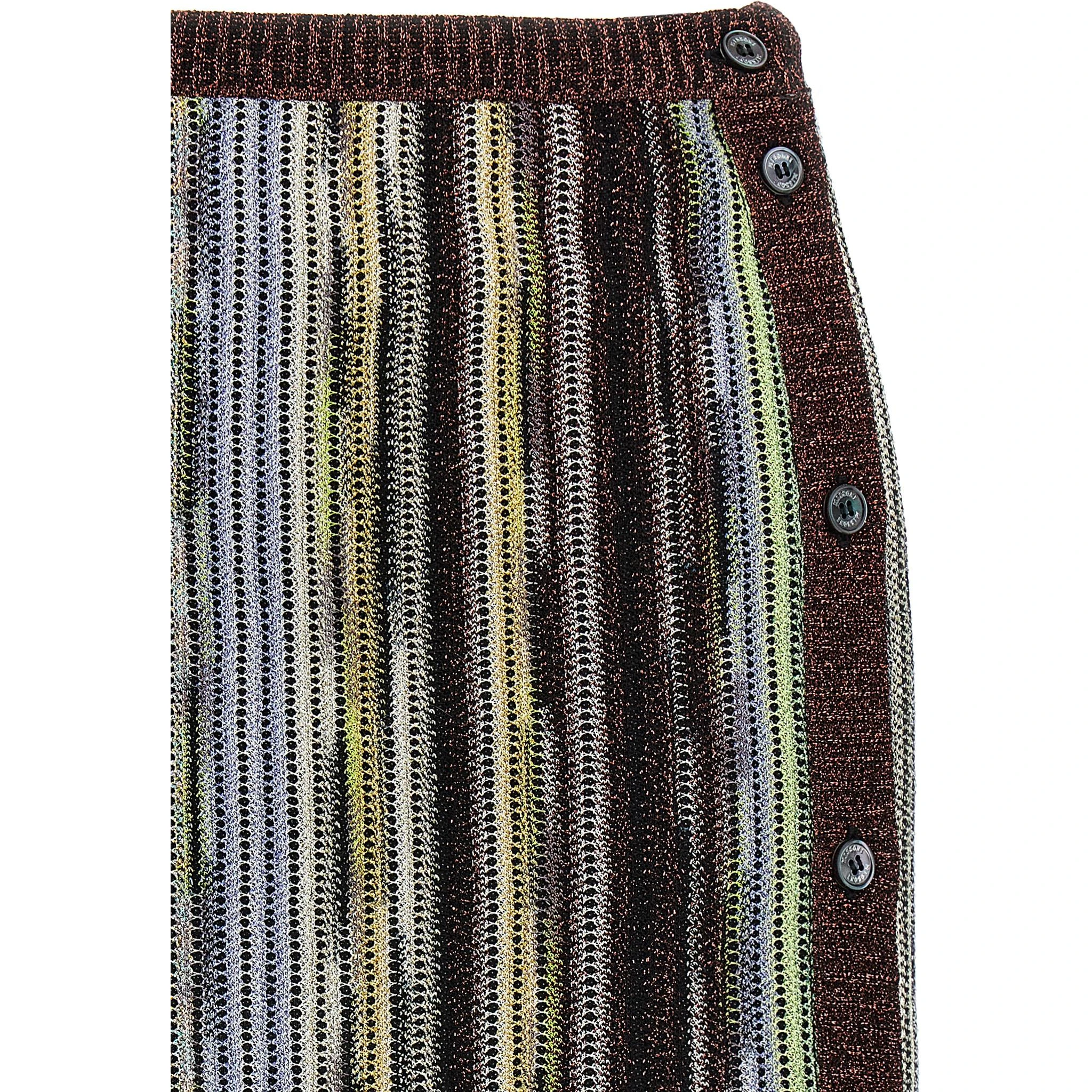 Multicolor Viscose Long Skirt
