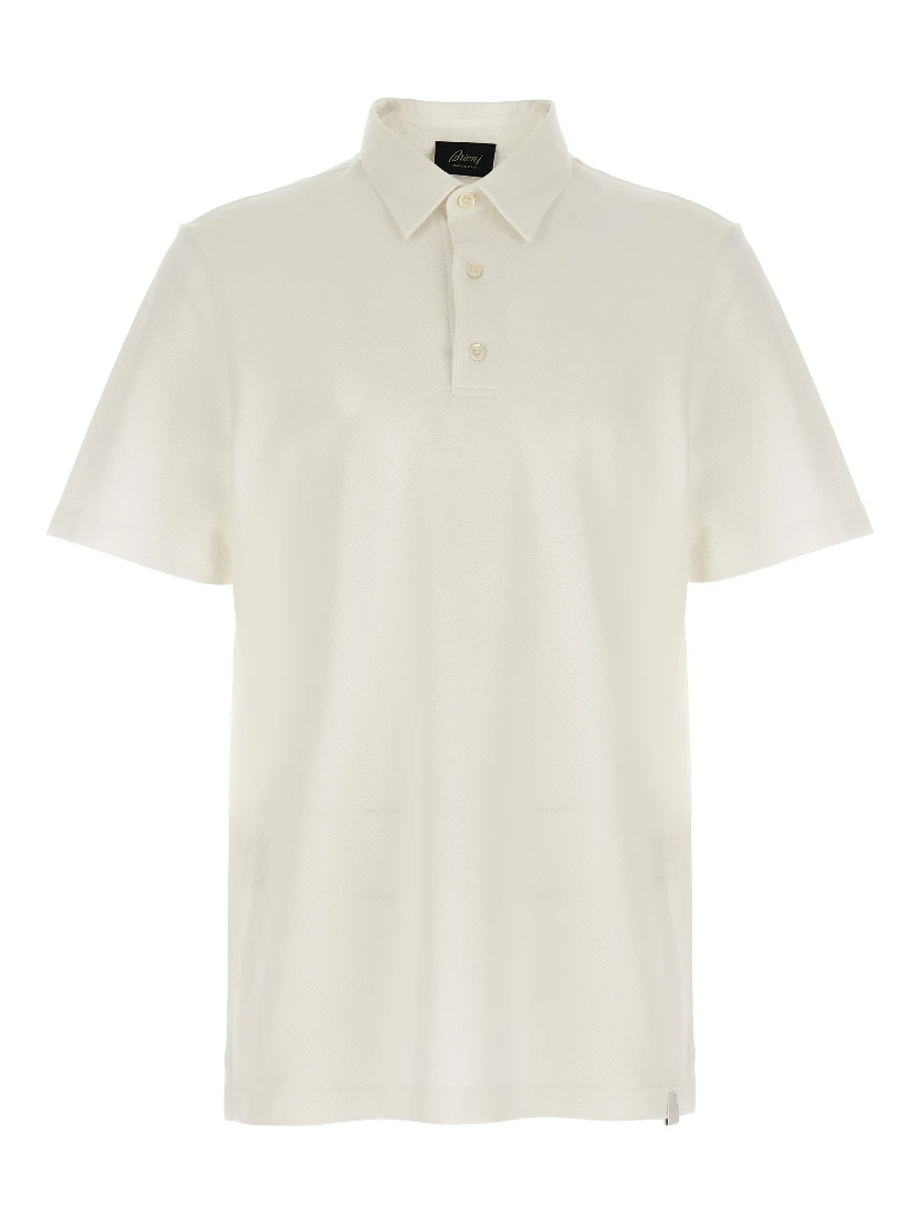 White Cotton Polo Shirt
