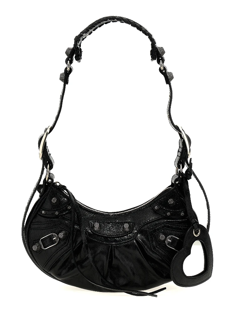 Black Lamb Leather Crossbody Bag