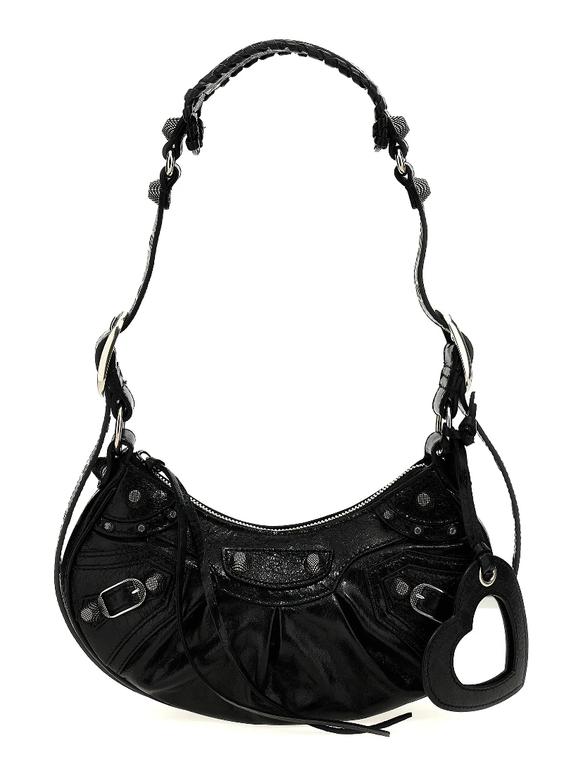 Black Lamb Leather Crossbody Bag