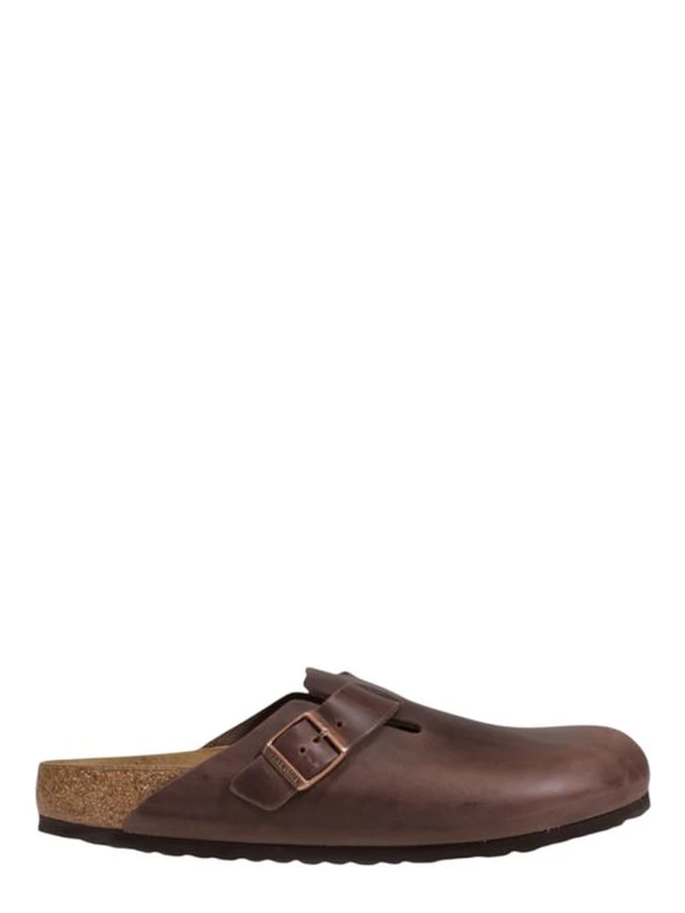 Brown Leather Clogs