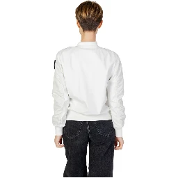 White Polyamide Bomber