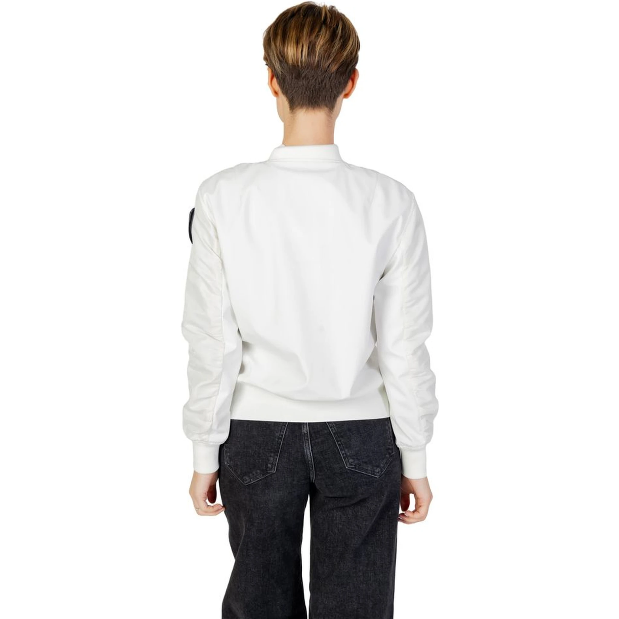 White Polyamide Bomber