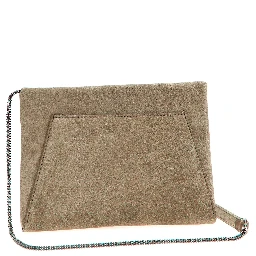 Gray Calfskin Clutch Bag